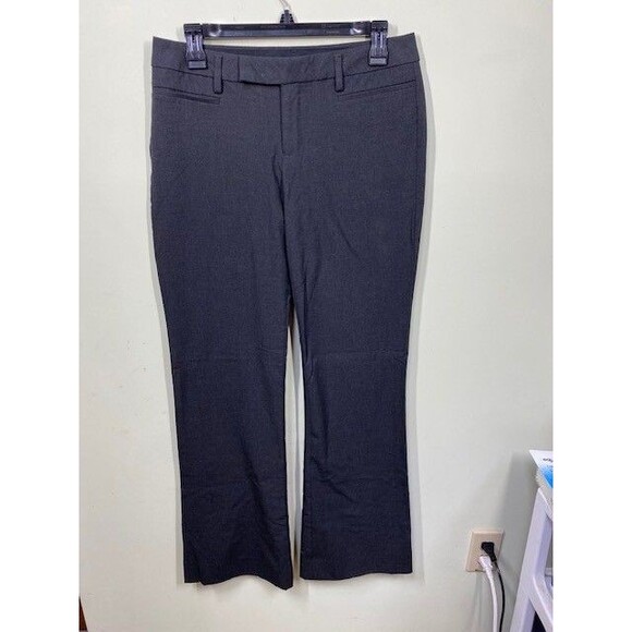 Gap Modern Boot Dress Pants Women Sz 2R Charcoal Stretch Mid Rise Career Trouser - Picture 1 of 10